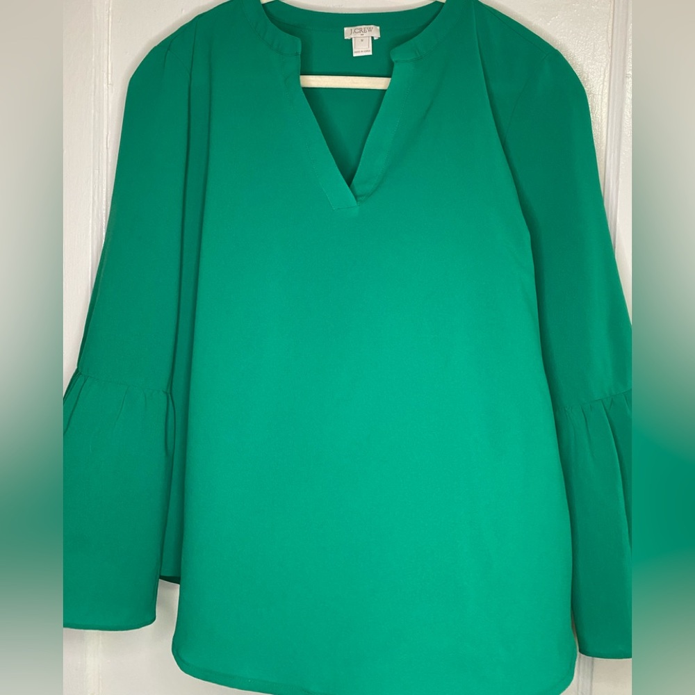 J. Crew green blouse